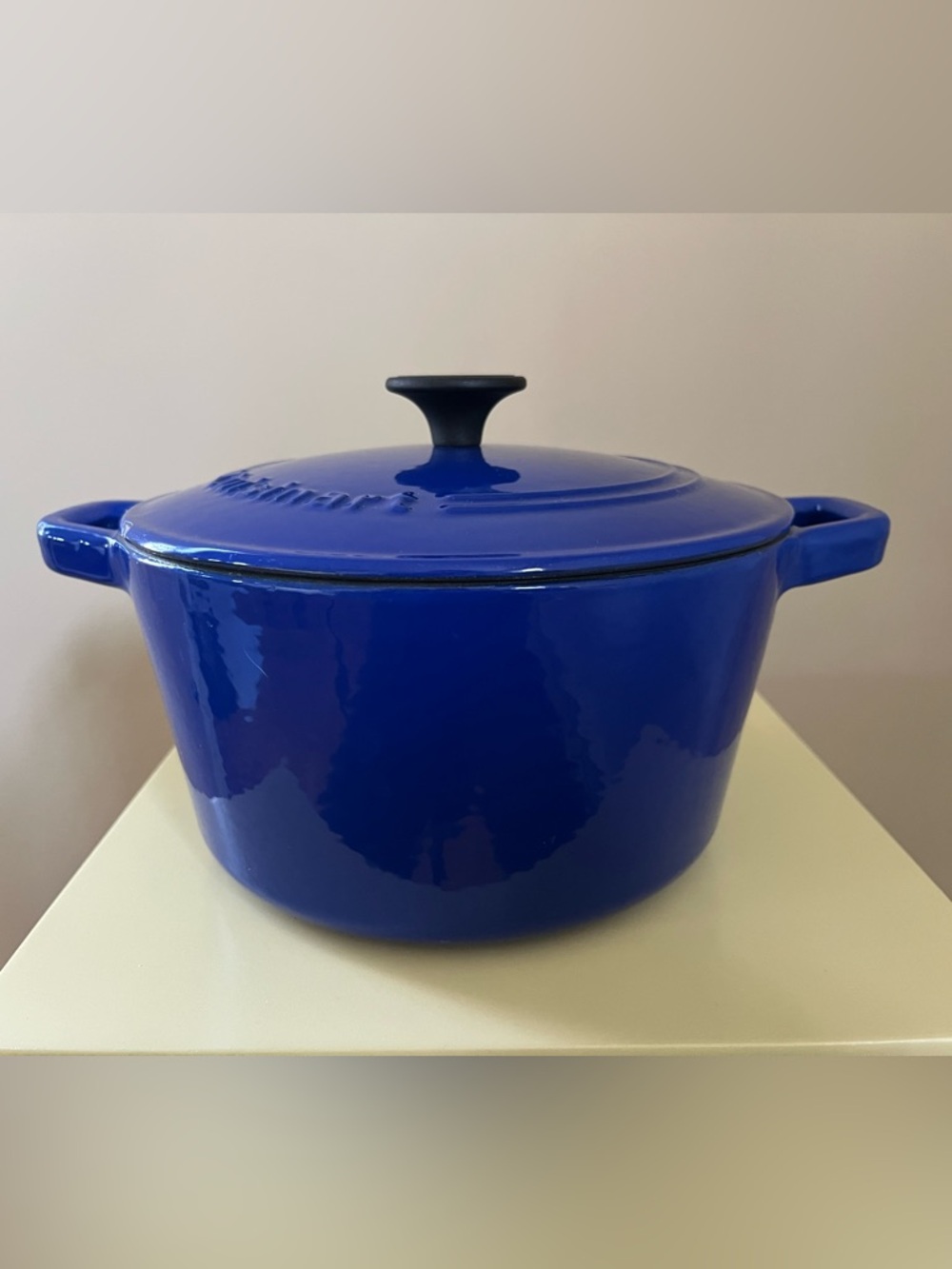Cuisinart 3 Qt Blue Enameled Cast Iron Round Casserole with Lid